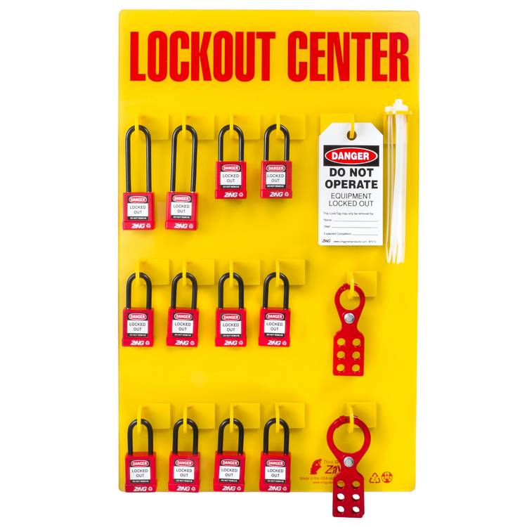 ZING Lockout Station 12 Padlock Stocked- Model 7115