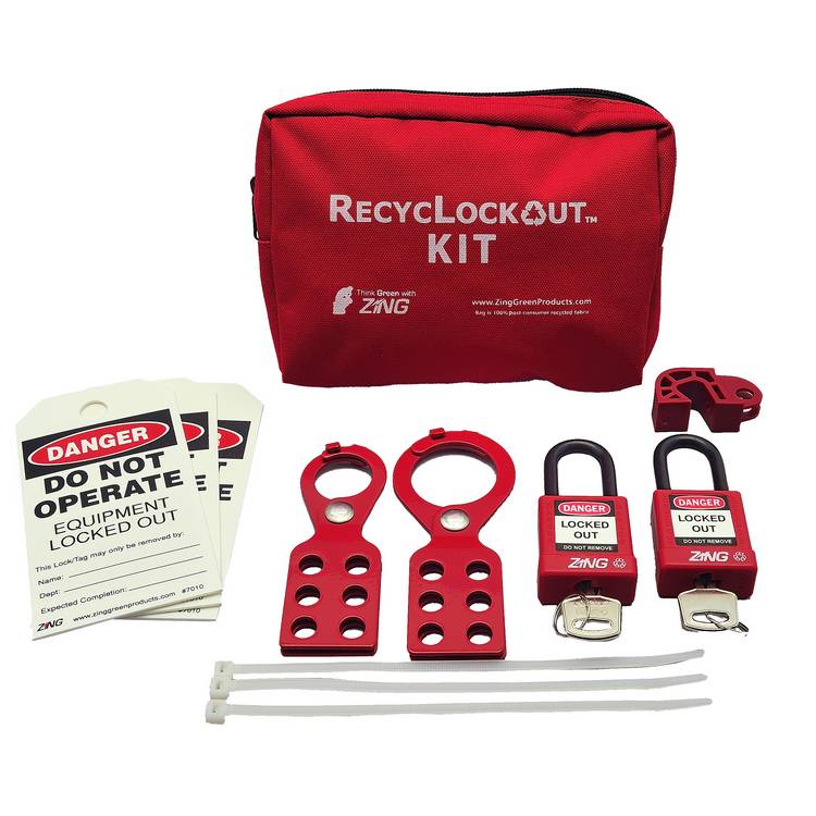 ZING Lockout Tagout Kit, 11 Component- Model 7119