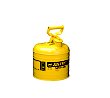 Thumbnail for Justrite 2-Gallon Type 1 Safety Can with Funnel - Yellow
