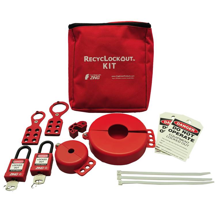 ZING Lockout Tagout Kit, 12 Component- Model 7120