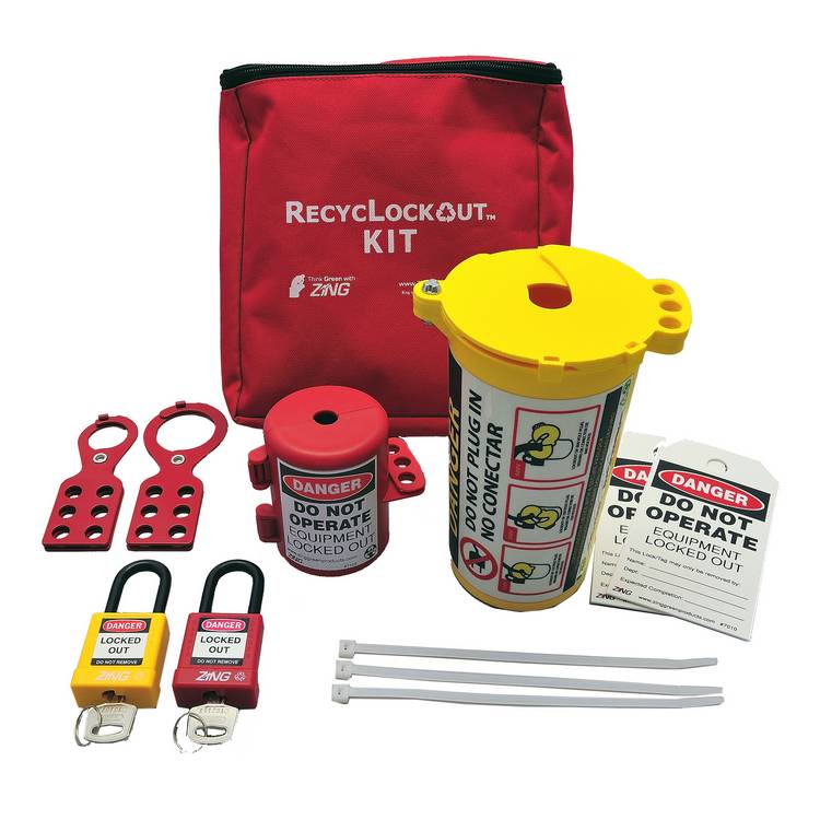 ZING Lockout Tagout Kit, 11 Component- Model 7121