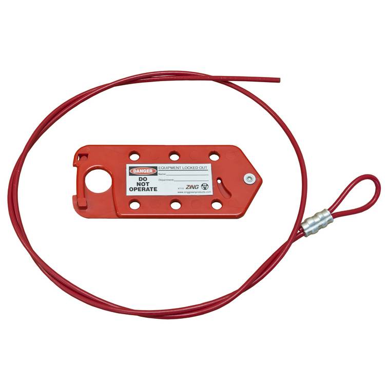 ZING Cable/Hasp Lockout Device - 6 Ft.- Model 7132