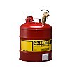 Justrite 5-Gallon Safety Can with Top 902 Faucet - Red