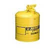Justrite 5-Gallon Type I Safety Can - Yellow