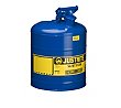 Justrite 5-Gallon Type I Safety Can - Blue