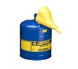 Justrite 5-Gallon Type I Safety Can with Funnel - Blue