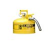 Justrite 2 1/2-Gallon Safety Can with 540 Faucet - Yellow