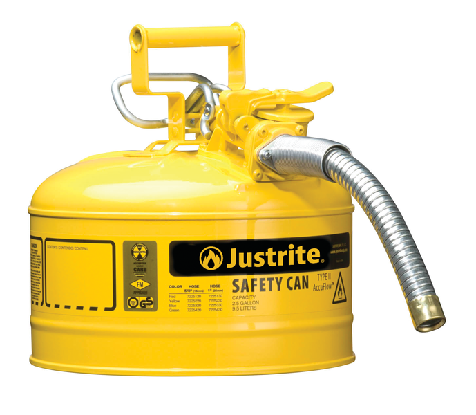 JUSTRITE 7225230 CAN, SFTY, 1" HS, T2, 2.5G YEL