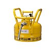Justrite 2 1/2-Gallon DOT Safety Can with 1" Hose - Yellow