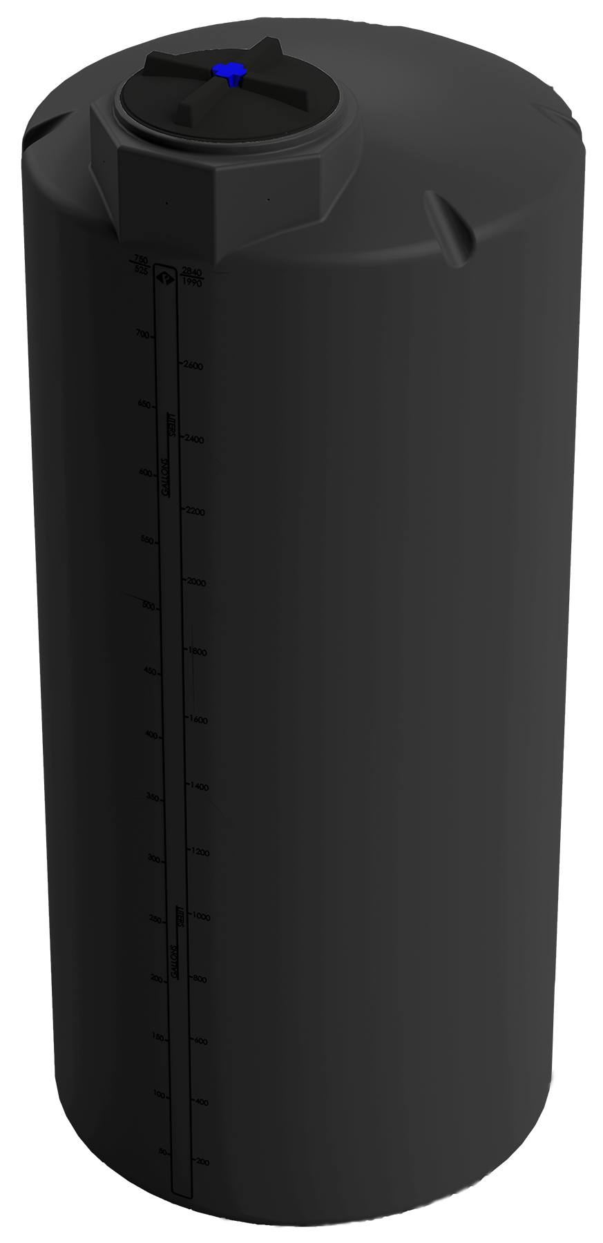 750 Gal ProChem® Potable Water Tanks - LPE 1.0 FDA - Black