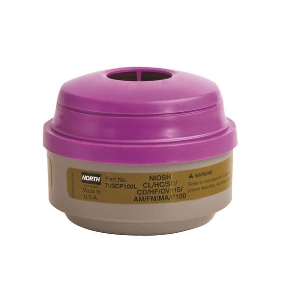 Honeywell N-Series Cartridges, Defender Multi-Contaminant/P100, 2/Pkg