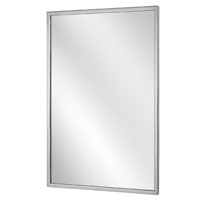 Bradley Bx 24" x 60" Angle Stainless Steel Frame Mirror w/ Float Glass