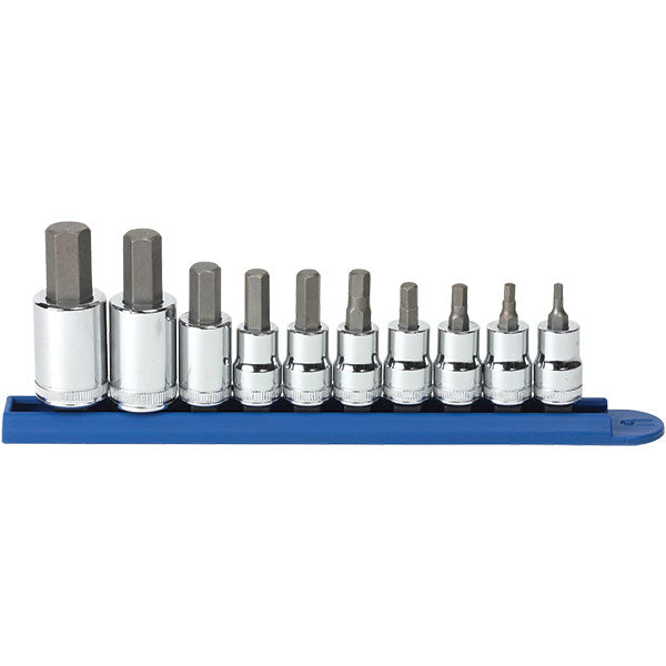 GearWrench® 10-Piece Hex Bit Metric Socket Set, 3/8" & 1/2" Drives, 1/Each