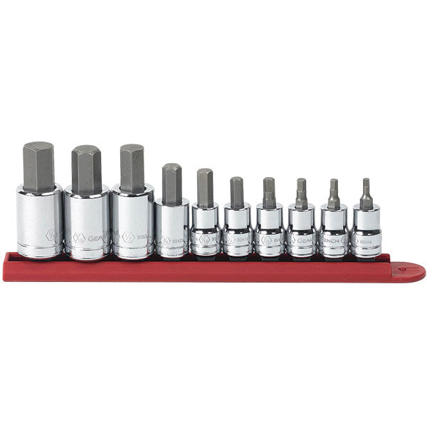 GearWrench® 10-Piece Hex Bit SAE Socket Set, 3/8" & 1/2" Drives, 1/Each
