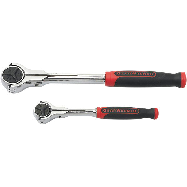GearWrench® 2-Piece, 72 Tooth Dual Material Roto Ratchet Set, 1/4" & 3/8" Drive