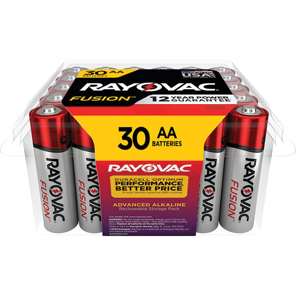 Rayovac® Fusion™ AA Alkaline Batteries, 30/Pkg
