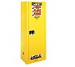 Justrite 36-Gallon Sure-Grip EX Manual-Close Slimline Cabinet - Yellow