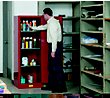 Justrite 22-Gallon Manual-Close Slimline Cabinet - Red