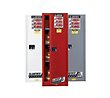 Thumbnail for Justrite 36-Gallon Sure-Grip EX Self-Closing Slimline Cabinet - Red