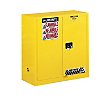 Thumbnail for Justrite 40-Gallon Sure-Grip EX Manual Close Paint & Ink Cabinet - Yellow