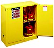Thumbnail for Justrite 40-Gallon Sure-Grip EX Self-Closing Paint & Ink Cabinet - Yellow