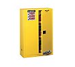 Justrite 45-Gallon Sure-Grip EX Cabinet with Nine Safety Cans - Yellow