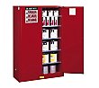Thumbnail for Justrite 60-Gallon Sure-Grip EX Manual-Close Paint & Ink Cabinet - Red