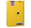 Thumbnail for Justrite 54-Gallon Sure-Grip EX Self-Closing Deep Slimline Cabinet - Yellow