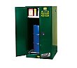 Thumbnail for Justrite 55-Gallon Sure-Grip EX Manual-Close Vertical Drum Storage Cabinet - Green Pesticide  ***FRE