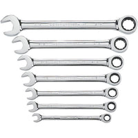 Thumbnail for GearWrench® 7-Piece, 12-Point Ratcheting Combination Wrench Set, SAE, 1/Each