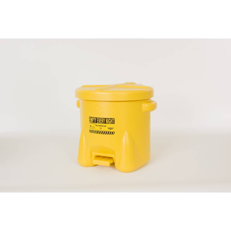 10G Yellow Safety Poly Oily Waste Can - Model 935-FLY
