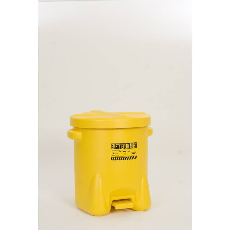 14G Yellow Safety Poly Oily Waste Can - Model 937-FLY