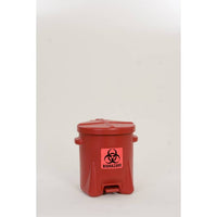 Thumbnail for 6G Red Safety Poly Oily Waste Can - Model 943BIO