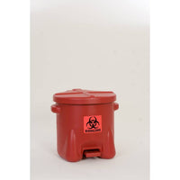 Thumbnail for 10G Red Safety Poly Oily Waste Can - Model 945BIO