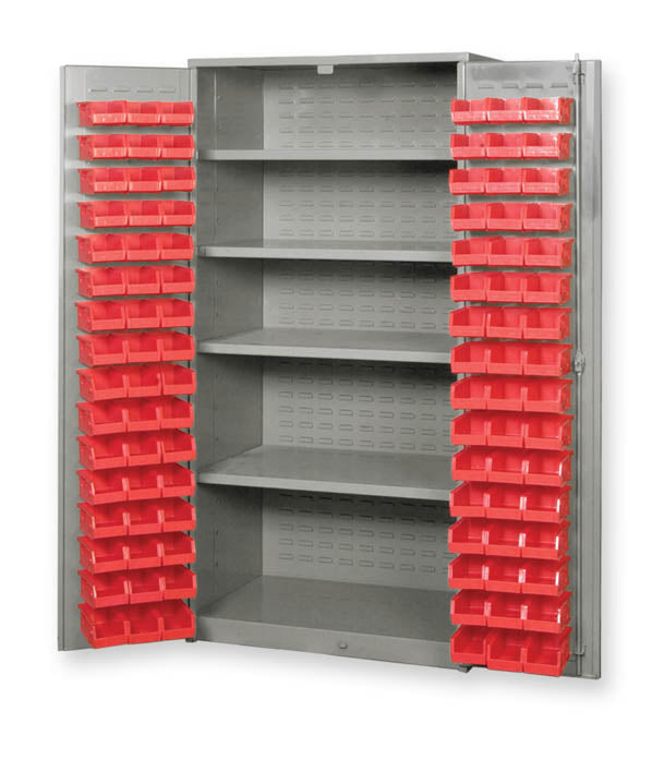 Pucel 36"W x 72"H 96 Bin Flush Door Cabinet