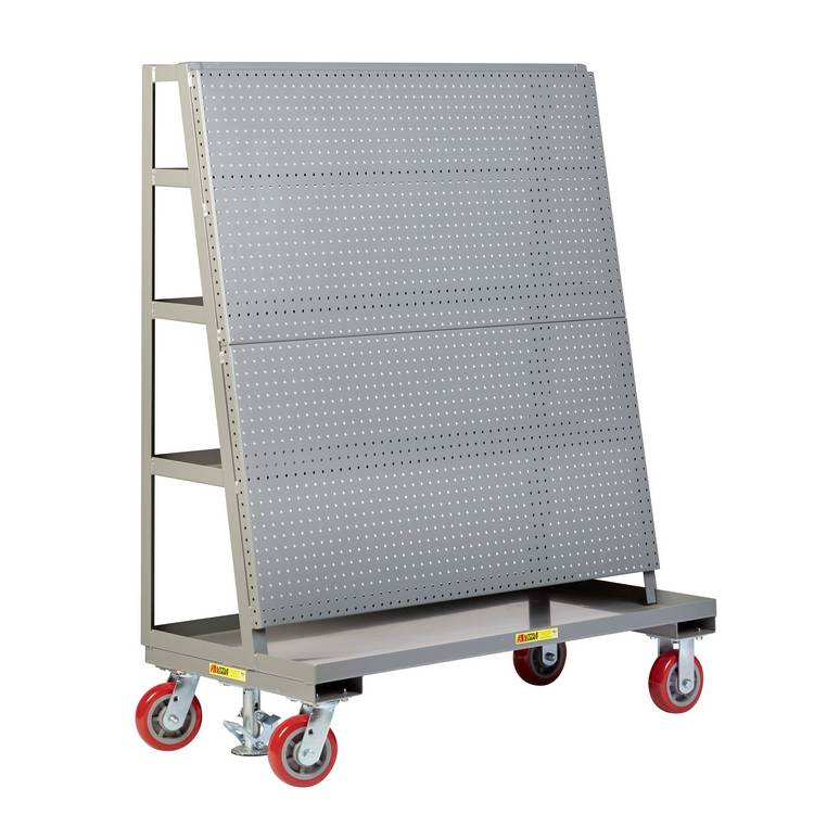 Mobile Pegboard with Back Shelf Storage - Model AFPBS24606PYFL