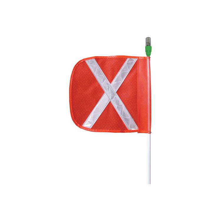 10ft Warning Whip w/ 12" Orange Flag - Model AP10.12OW.WF
