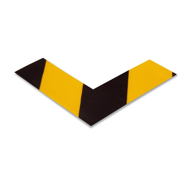 Mighty Line 2" Wide Solid Yellow Angle With Black Chevrons - Pack of 25