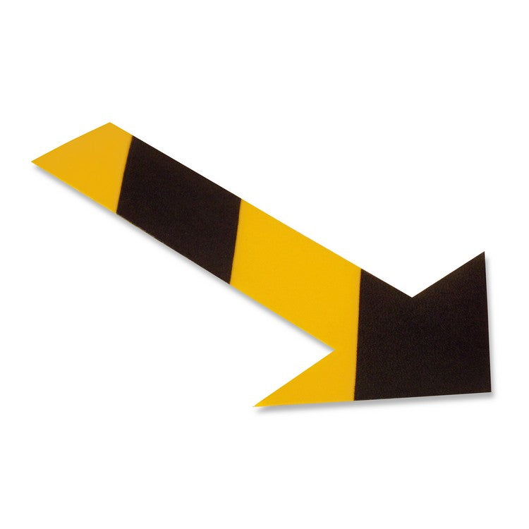 Mighty Line Solid Yellow Arrow With Black Chevrons - Pack of 50