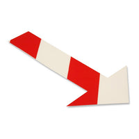 Thumbnail for Mighty Line Solid White Arrow With Red Chevrons - Pack of 50