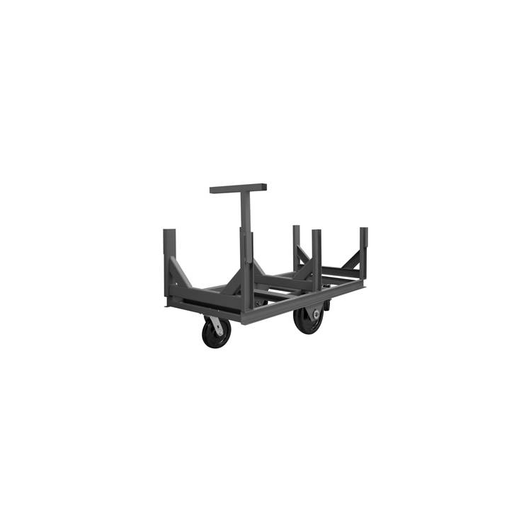 DURHAM BAR CRADLE TRK, 28X60, 3 CRADLE, HANDLE - Model BCTEH-2860-5K-95