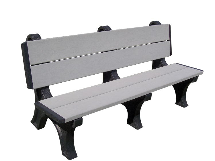 BENCH DELUXE BACKED 2848 BK LEG GREY SEA