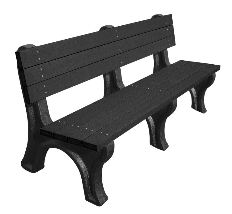 BENCH DELUXE BACKED 2672 BK LEG BK SEAT