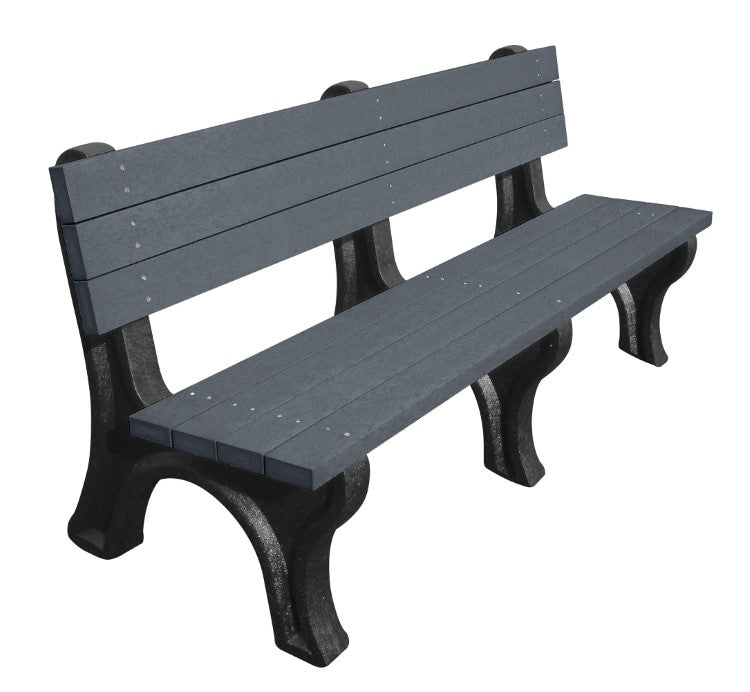 BENCH DELUX BACKED 2672 BK LEG CHAR SEAT
