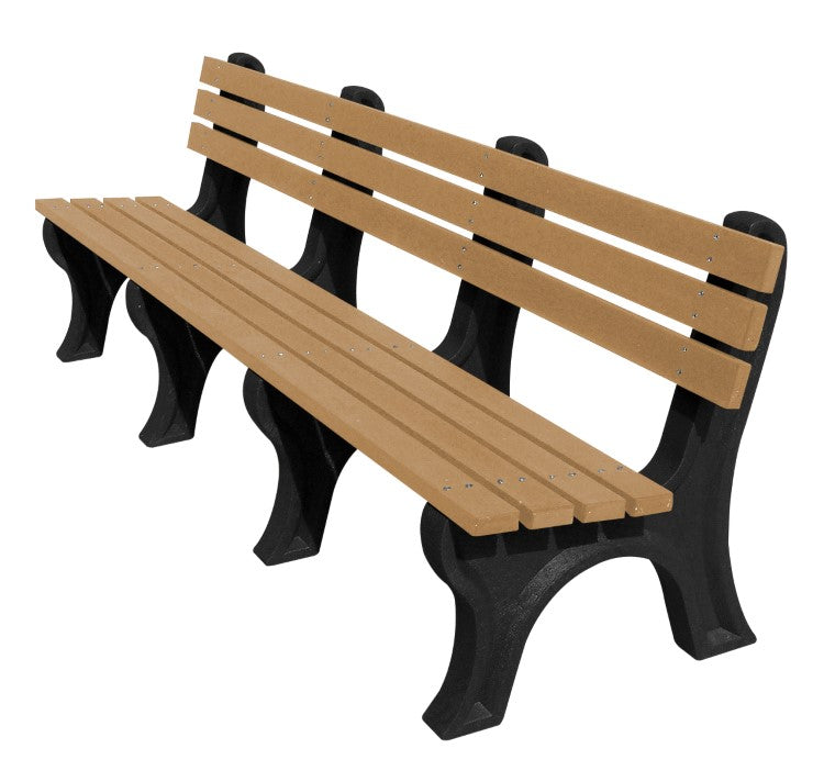 BENCH ECONOMY BACKED 96 BK LEG CEDAR SEA