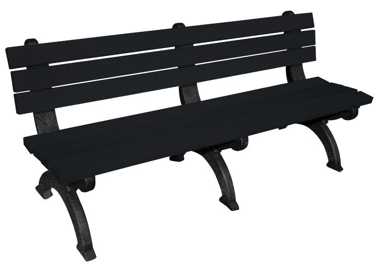 BENCH MONARQUE BACKED 72 BK LEG BLACK SE