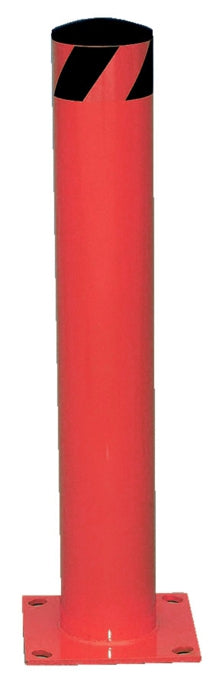 24"H x 4.5"Dia Steel Pipe Safety Bollard - Red