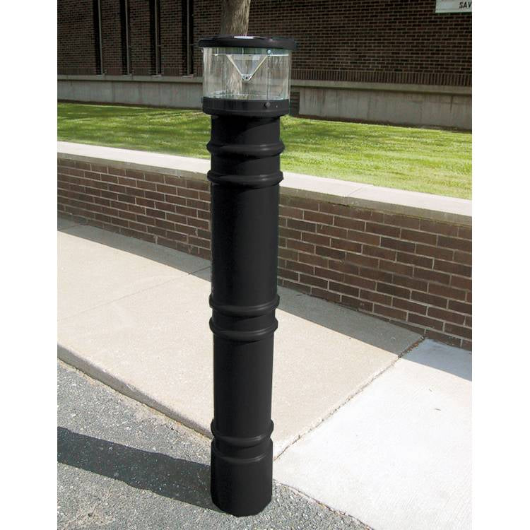 METRO-BLACK BOLLARD COVER W/LIGHT 57 IN - Model BPC-DM-LUV-B