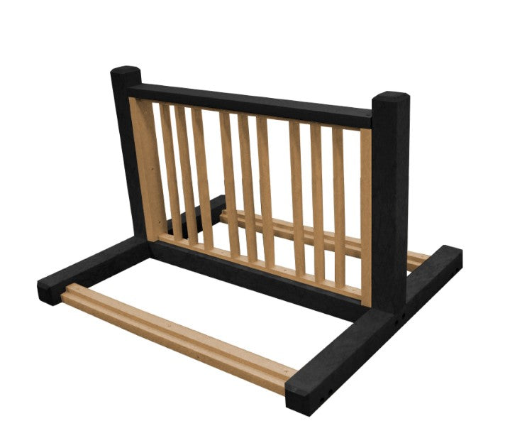 BIKE RACK BLACK/CEDAR 6 POSITION