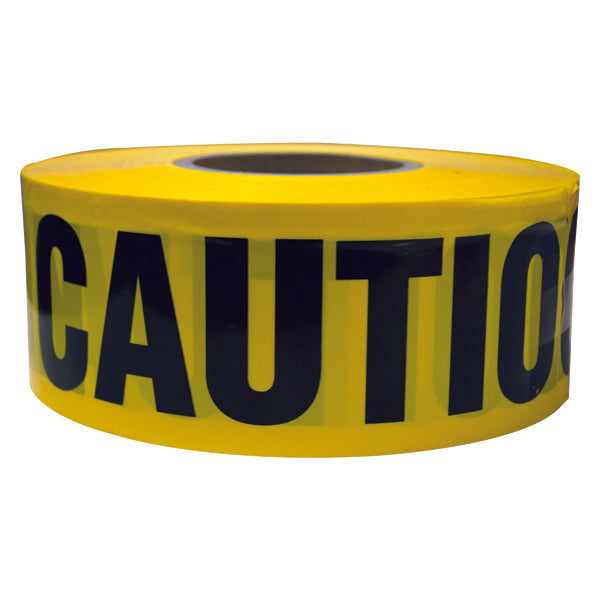 TruForce™ Barricade Tape, "Caution", Yellow/Black, 1/Each